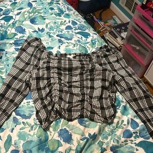 plaid going out shirt